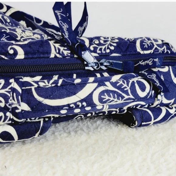 VERA BRADLEY Navy Blue Twirly Birds Backpack - Picture 7 of 16